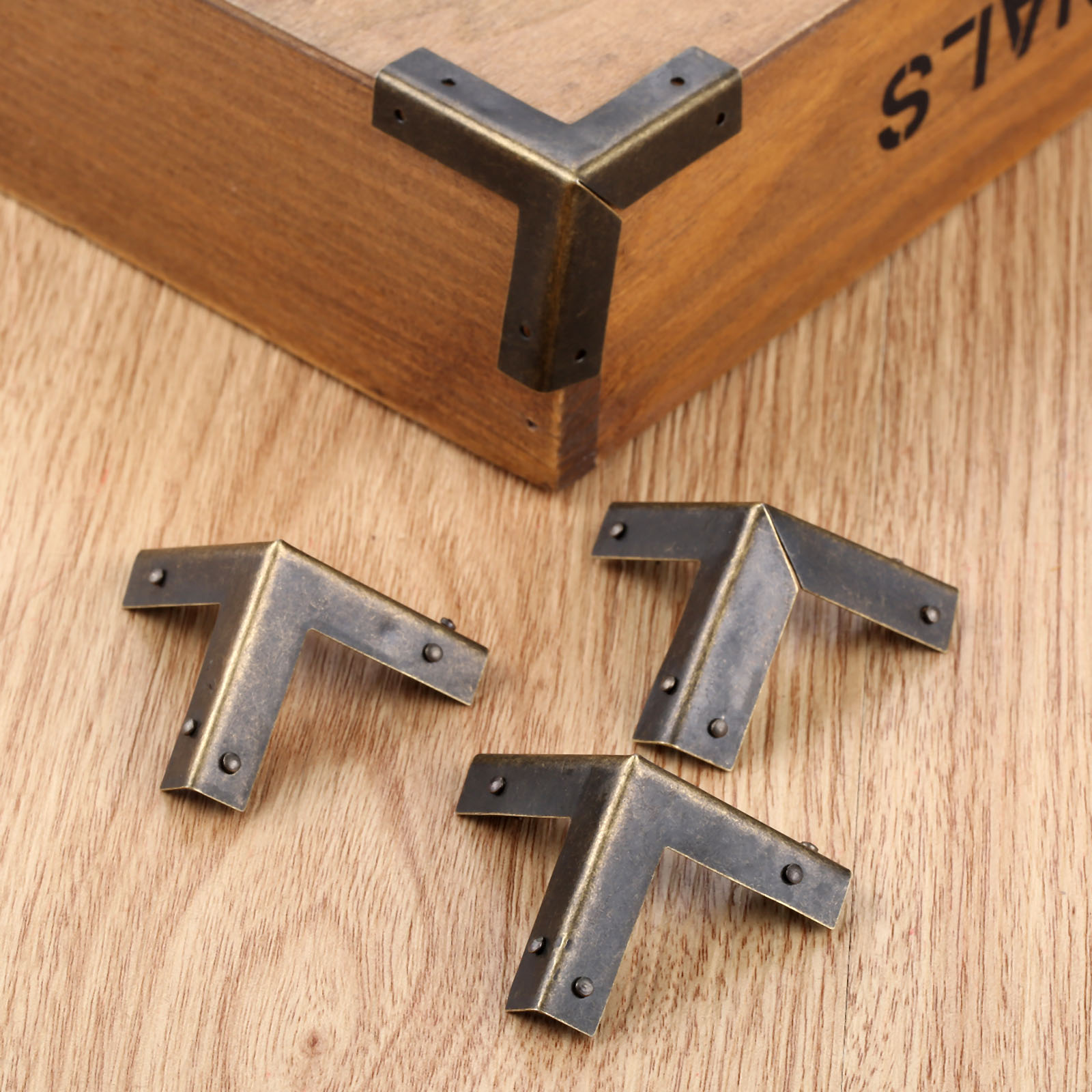 Furniture Hardware Covers - DRELD 4 Stück Antik-Bronze-Eckenschutz, Holzkiste, Coner,