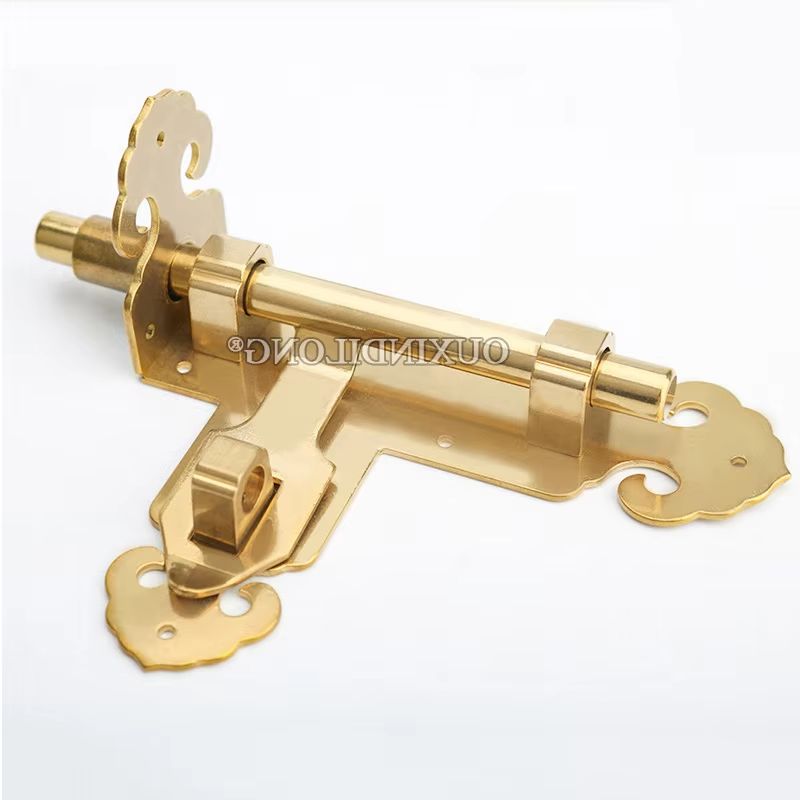 Barrel Bolt Slide - Klassischer Retro 1-teiliger Massiver Messing Antik-Türriegel