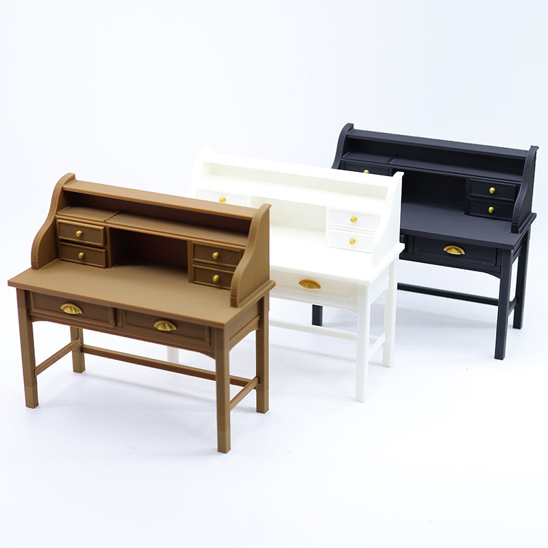 Home Furniture & Hardware Trading - 1/12 Puppenhaus Simulierte Schreibtisch Modell Puppe