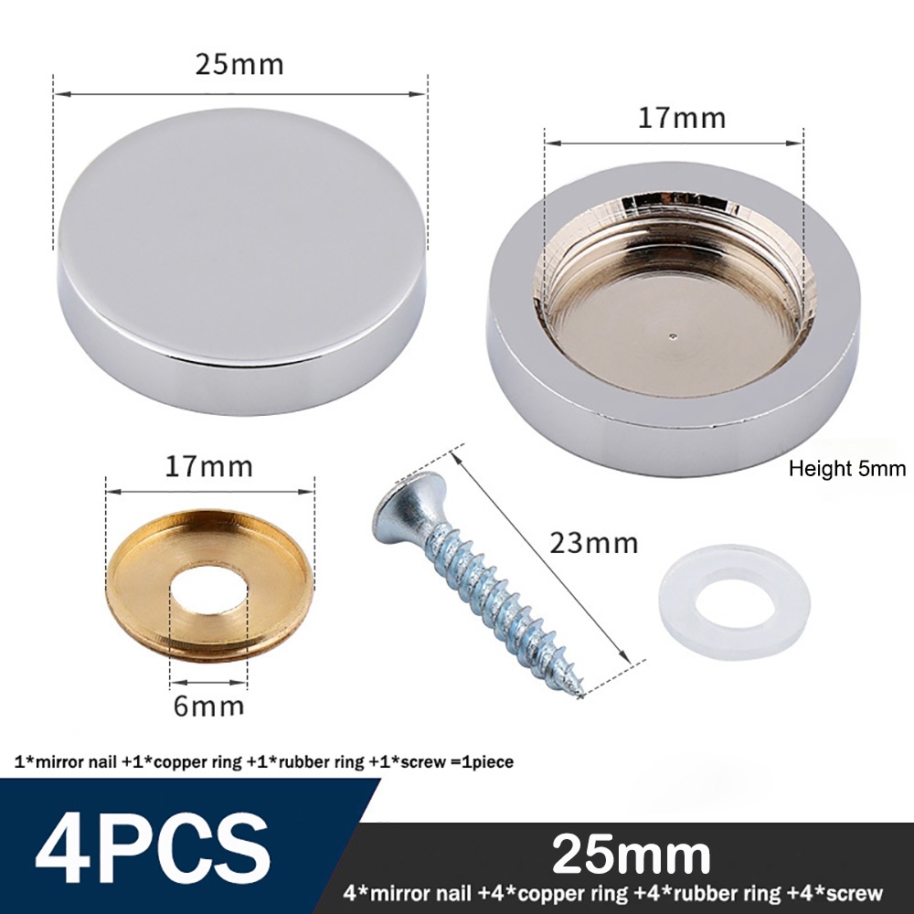 Furniture Hardware Covers - Möbelbeschläge, Kupferschrauben, dekorative Kappe, silberfarben, mehrere