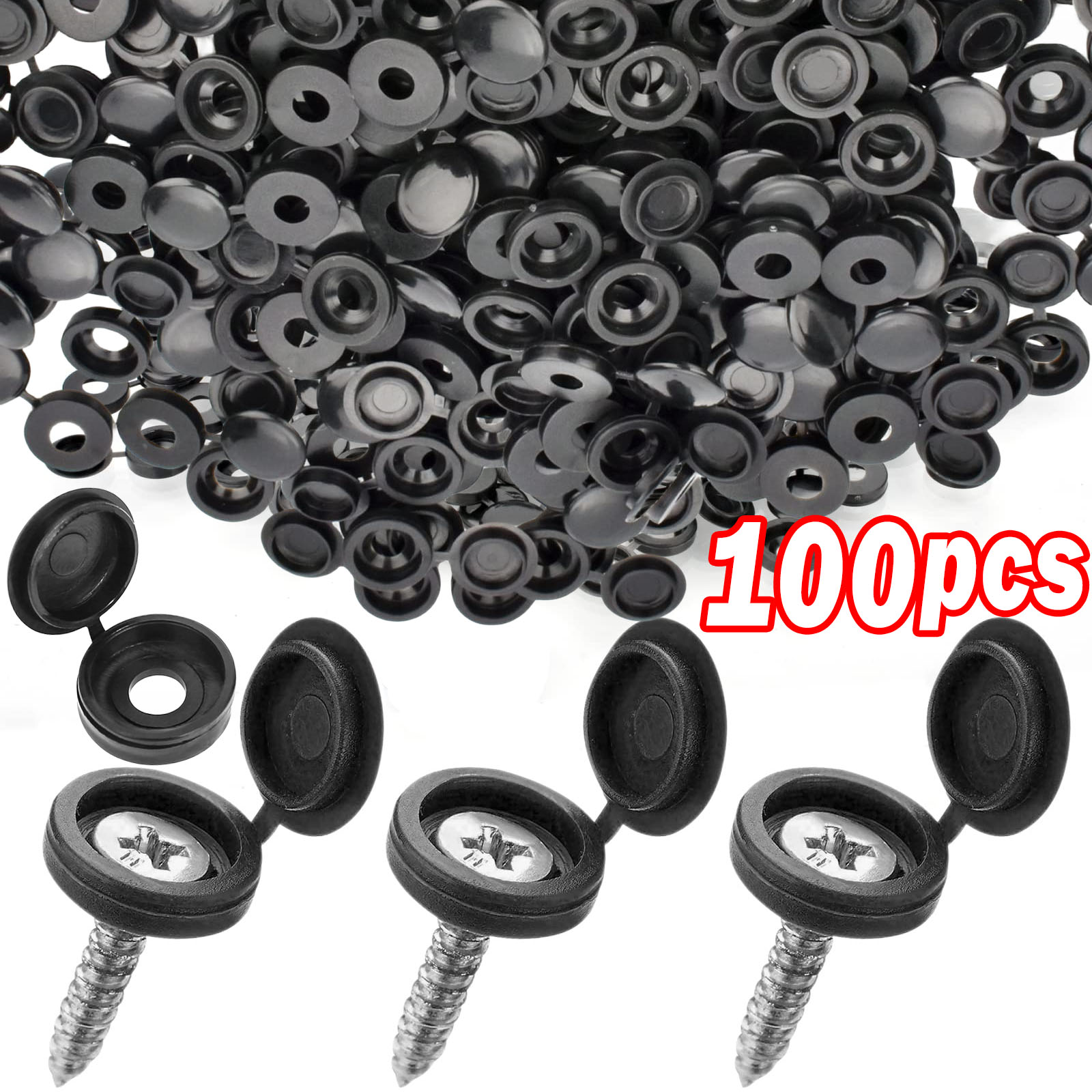 Furniture Hardware Covers - 5/100PCS Klapp Kunststoff Schraube Kappe Abdeckung