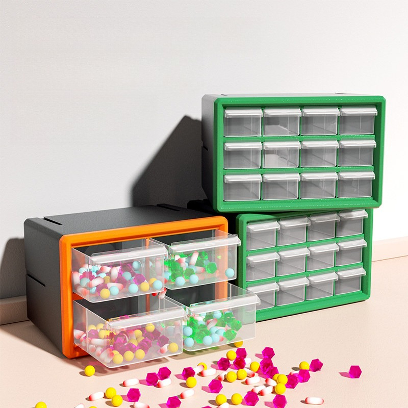 Furniture Screw Type - Schubladenartiger Werkzeugkasten | Stapelbare Kunststoff-Organizer mit