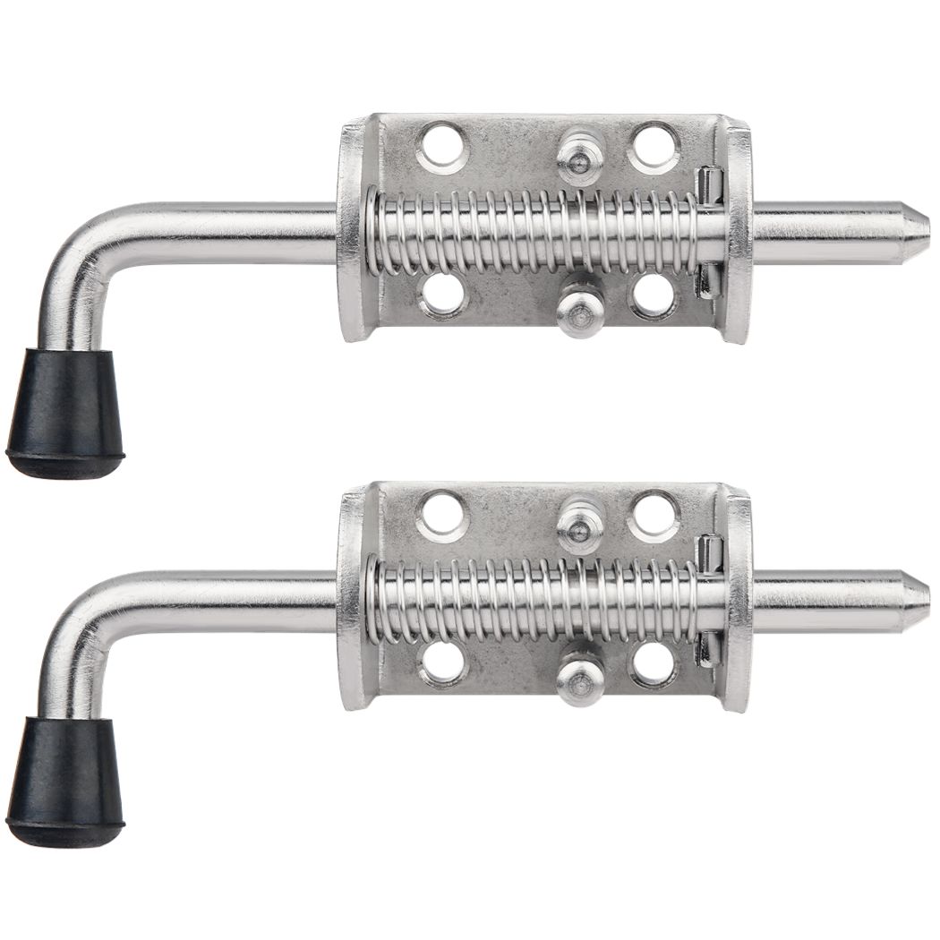 Barrel Bolt Slide - 2 Stück federbelastete Riegelstifte aus Edelstahl,
