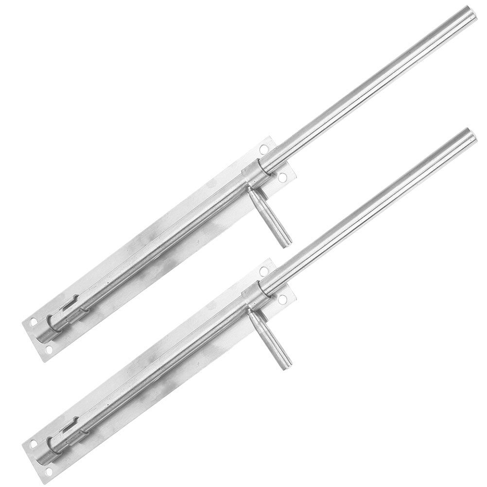 Barrel Bolt Slide - 2 Stück Verstärkter Edelstahl-Schiebebolzen, Schwerlast-Türriegel, Torschloss,