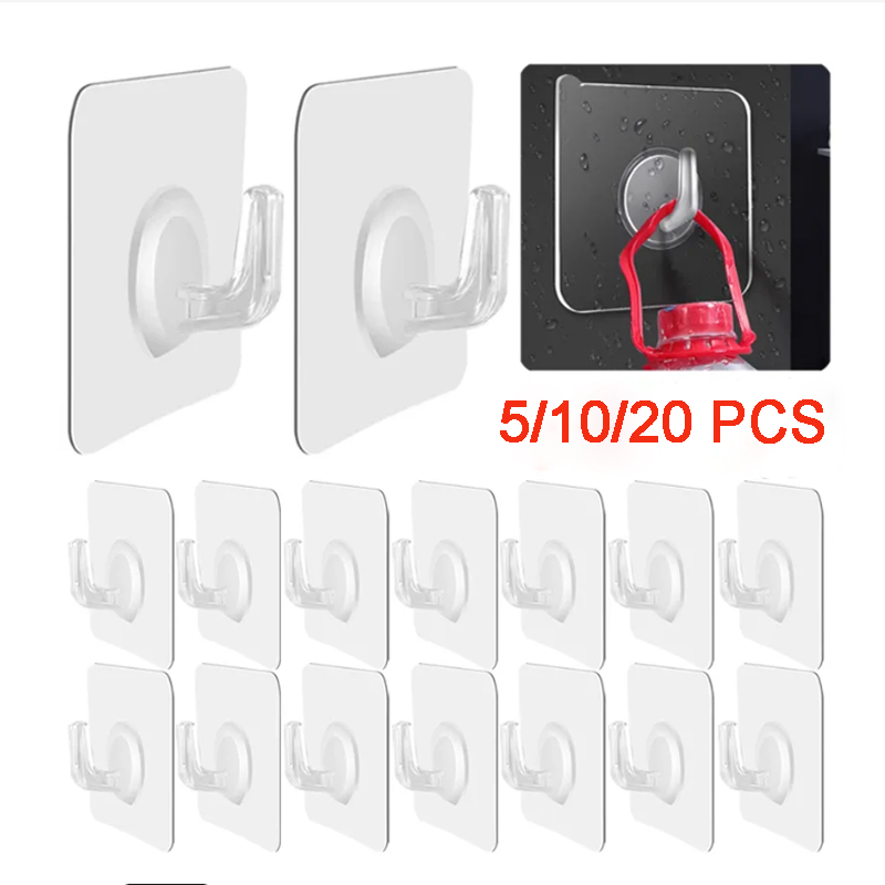 Door Stopper Heavy - 5/10/20 Stück Selbstklebende Haken Transparente Tür-