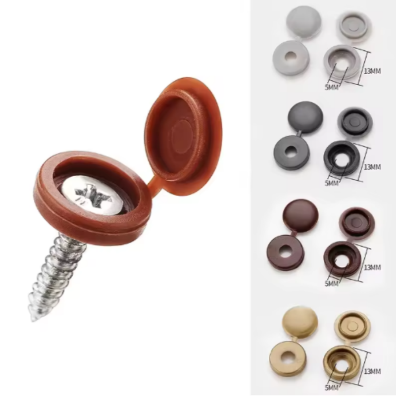 Furniture Hardware Covers - 100 Stück Schraubenabdeckkappen, dekorative Nagelkappen für