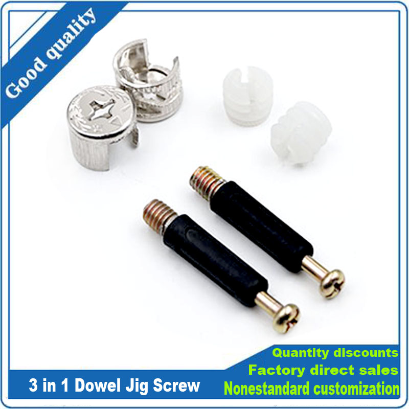 Cam Lock Nut - 3-in-1 Dübel-Vorrichtung Schrauben-Möbelverbindungsset Exzentrische Radmutter Nockenmutter