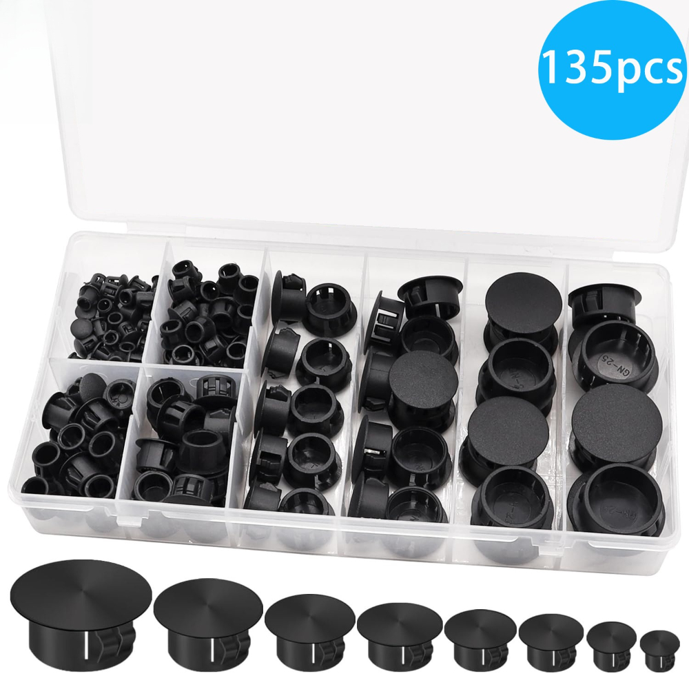Furniture Screw Type - 135 stücke Schwarz Abdeckung Schraube-typ Stecker