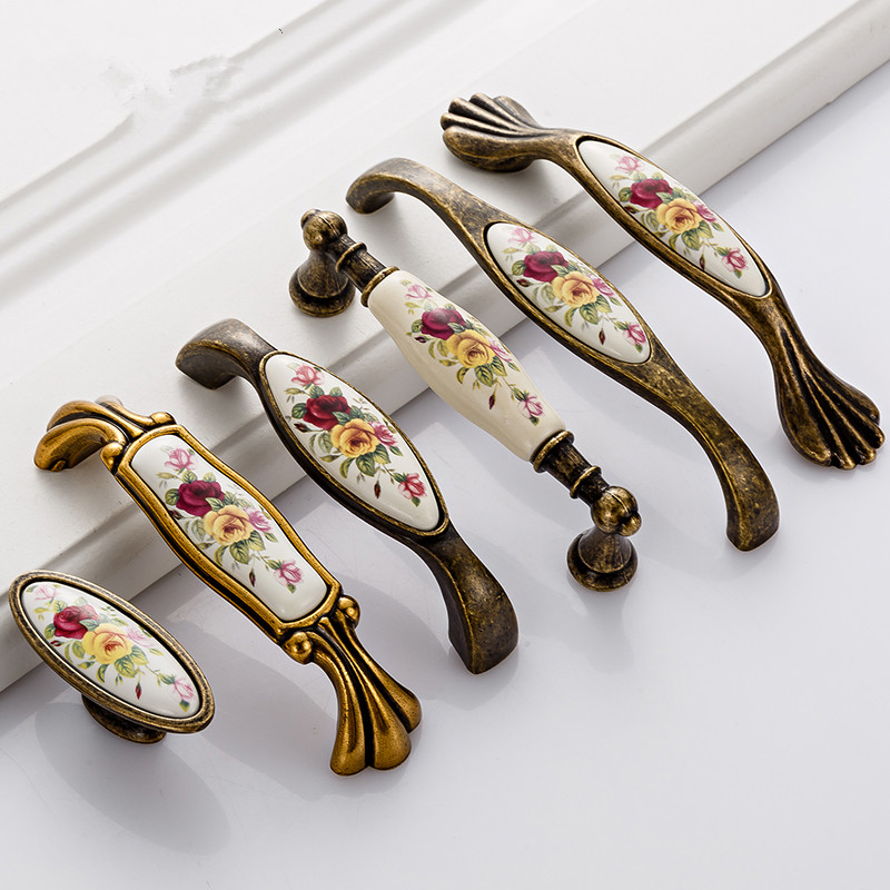 Vintage Furniture Hardware Pulls - Vintage Keramikgriff Schrankknopf Kleiderschrank Schrank Möbelbeschläge