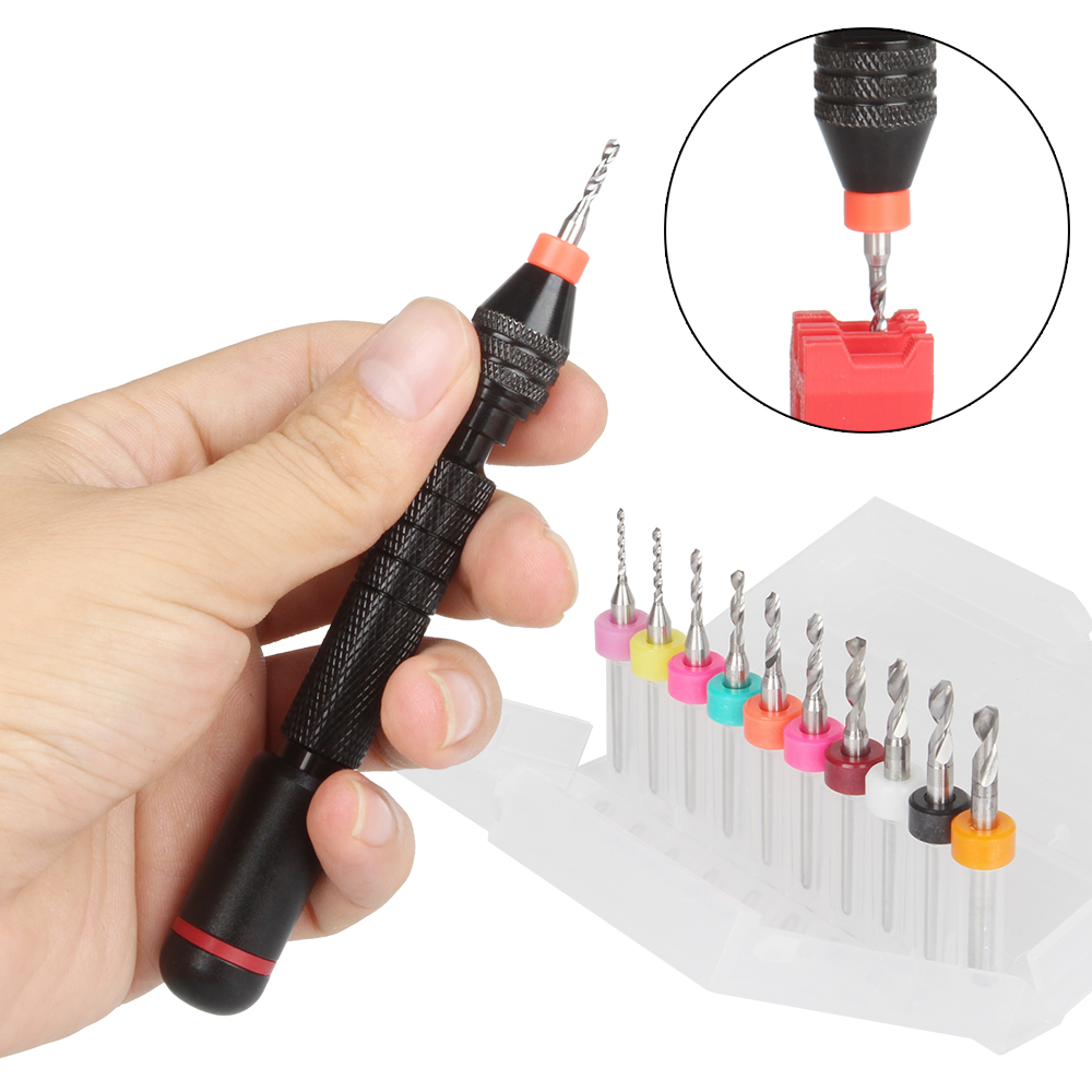 Furniture Hardware Supply - 3D-Drucker-Werkzeugset für SLA/FDM: Handbohrergriff, Drehbohrwerkzeug, manuelle