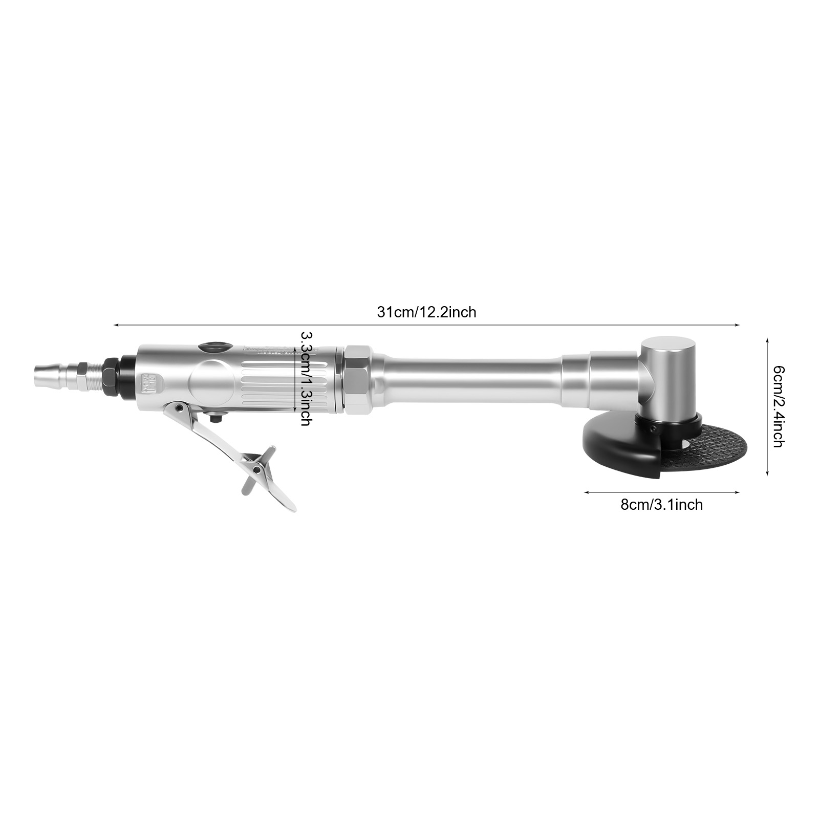 Furniture Hardware Supply - Winkelschleifer, Luftwinkelschleifer mit langem Griff, 1/4''