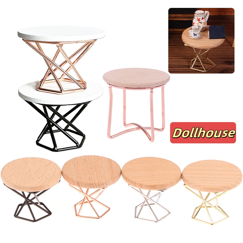 Home Furniture & Hardware Trading - 1/12 Puppenhaus Simulation Couchtisch Runder Teetisch