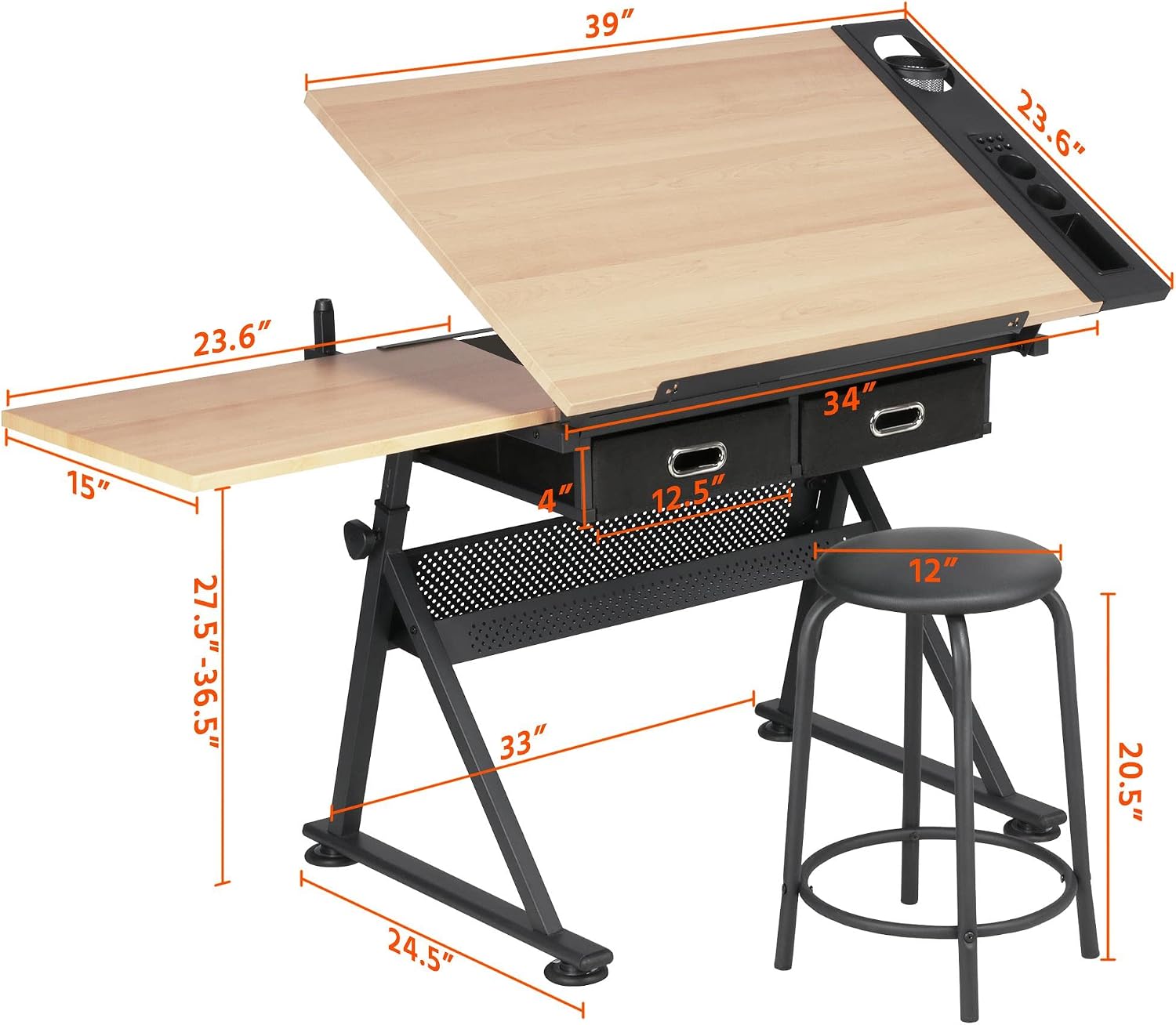 Verstellbarer Zeichentisch mit – Home Furniture & Hardware Trading Bewertung und Preis
