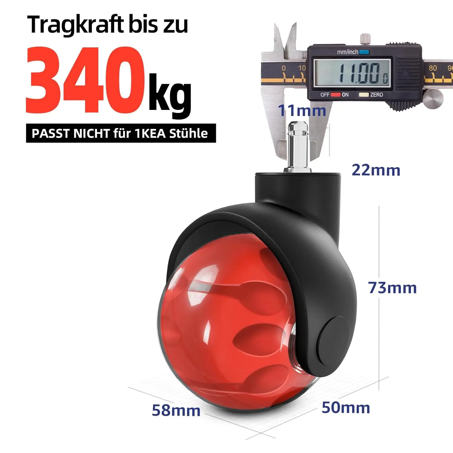 (5er-Pack) 2 Zoll Kugelrollen  – Furniture Screw Type Bewertung und Preis