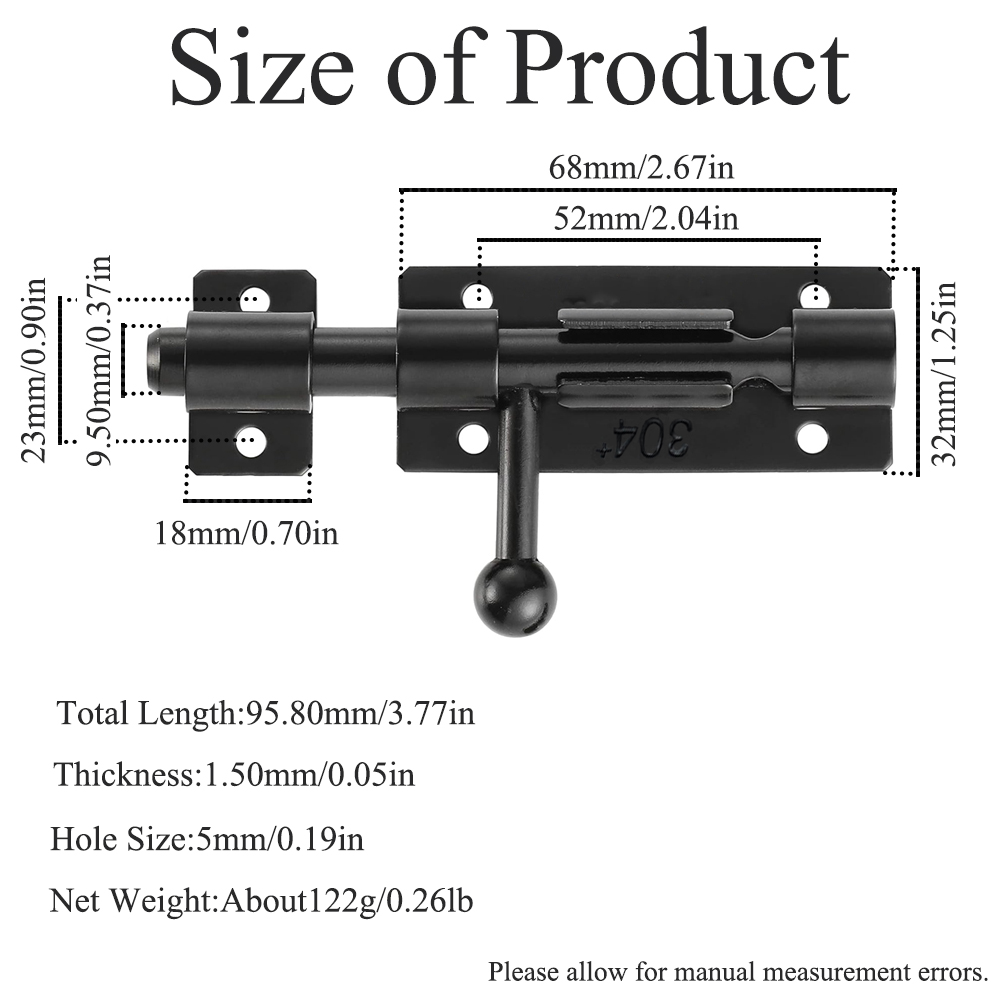 Türriegel aus Edelstahl 304, Z – Barrel Bolt Slide Bewertung und Preis