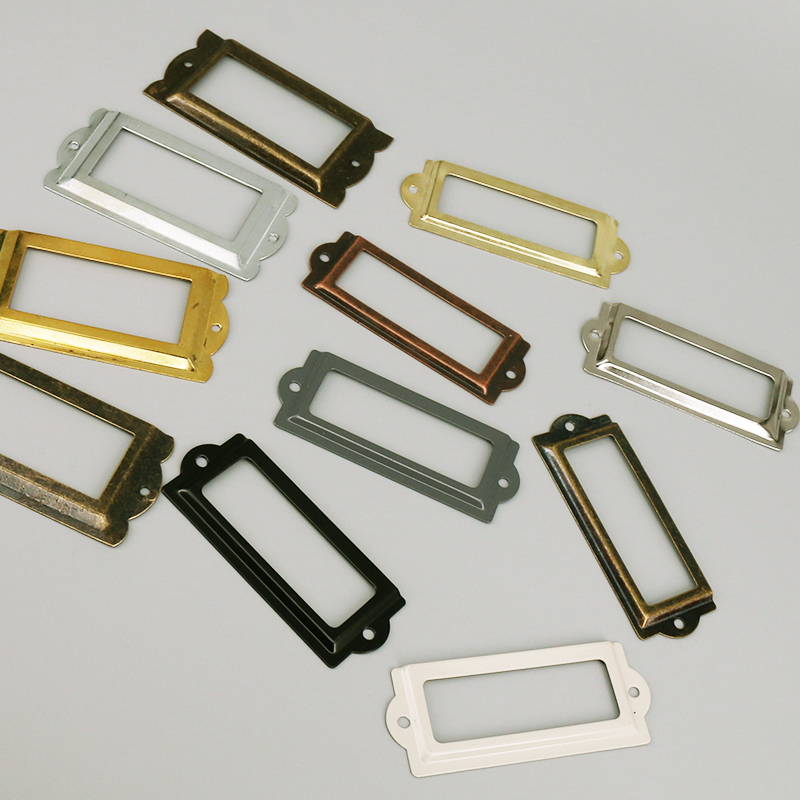 4PCS Antike Eisen Tag Label Ra – Furniture Hardware Names Bewertung und Preis
