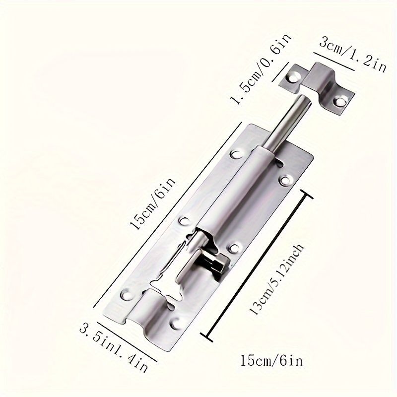 1/5 Stück Edelstahl-Türriegel  – Barrel Bolt Slide Bewertung und Preis