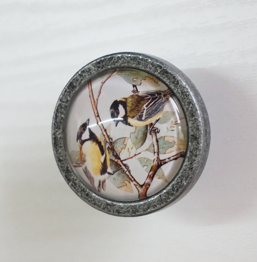 Zwei Vögel – Schubladenknöpfe  – Vintage Furniture Hardware Pulls Bewertung und Preis